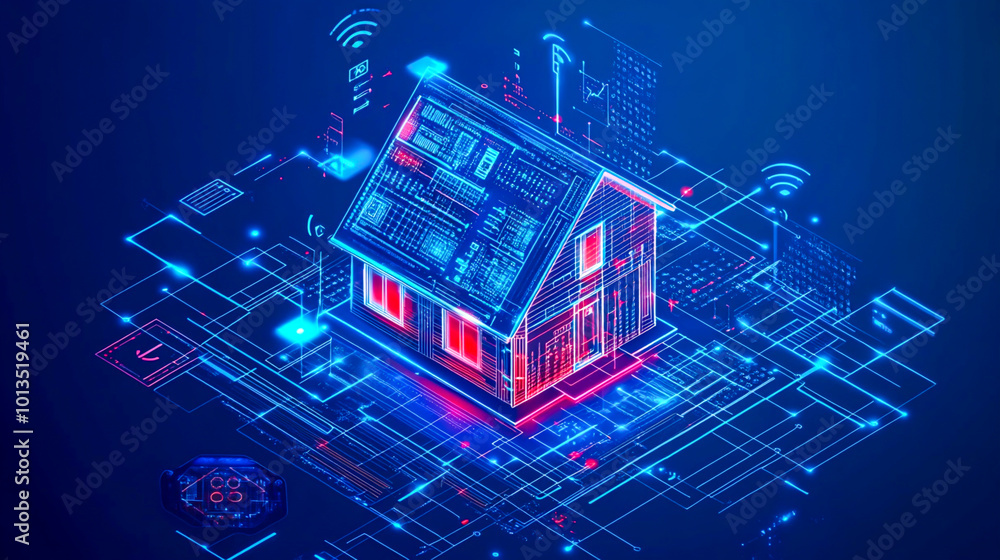 Smart Home Technology Visualization Concept Smart Home Technology Visualization Concept