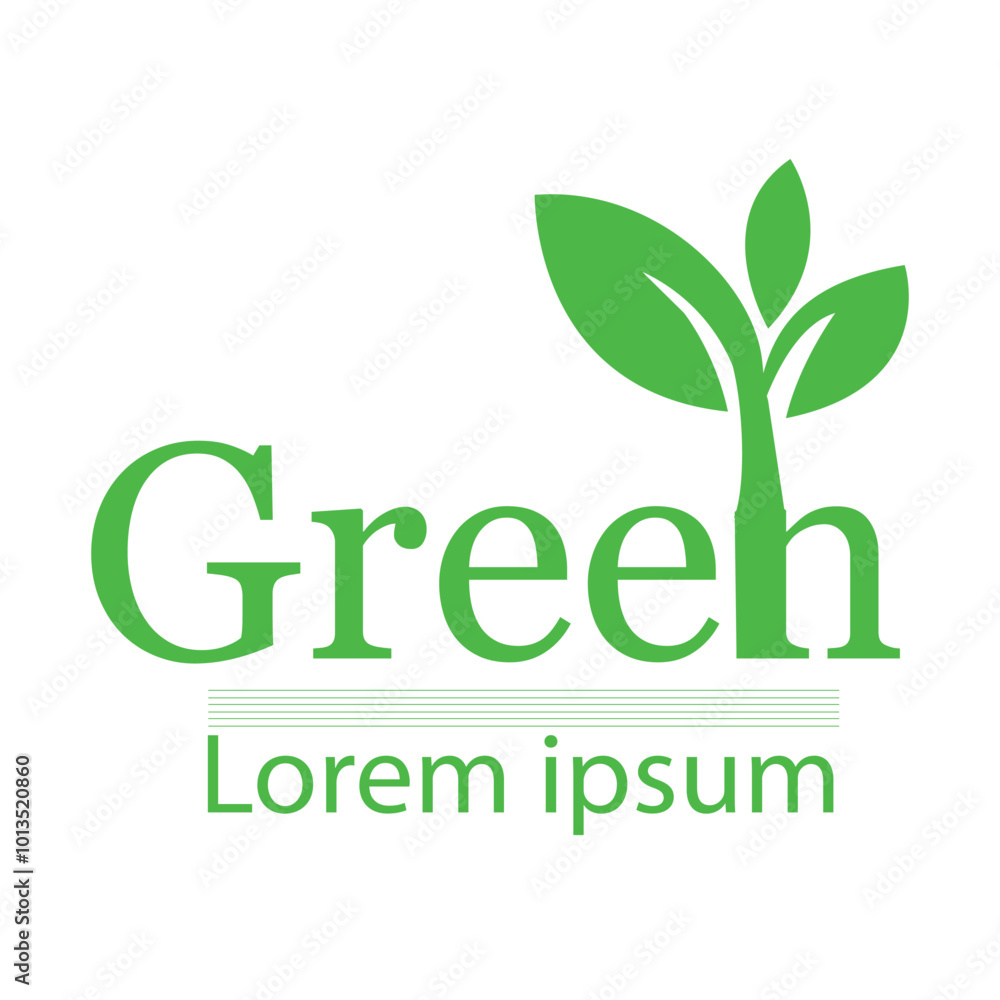 Green tree logo vector illustration. Green tree logo vector illustration.