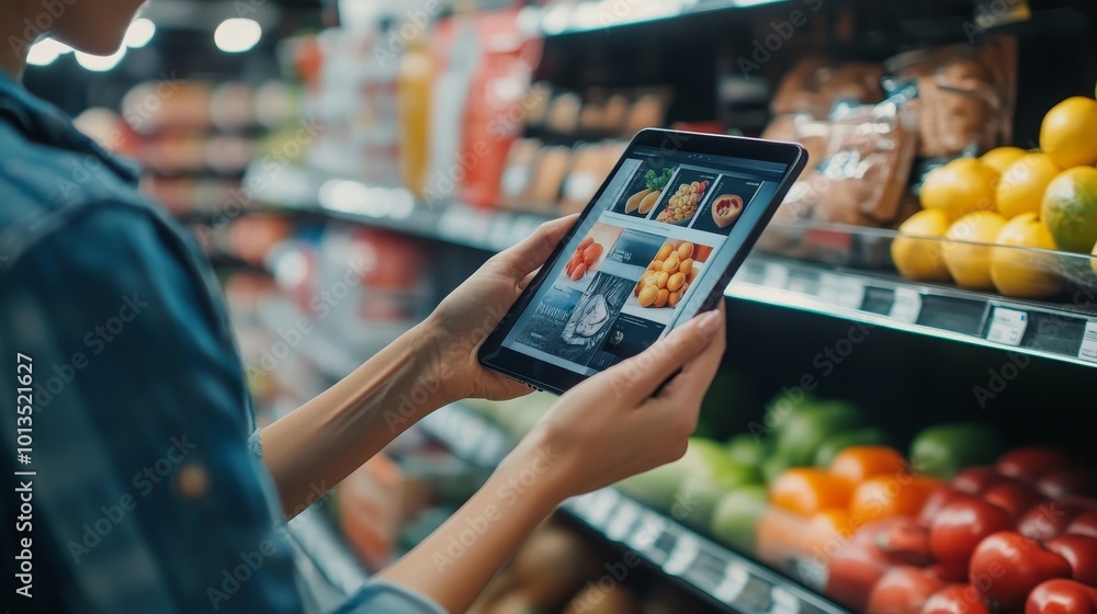 Seamless Multi-Device Shopping Experience, synchronized carts across phone, tablet, desktop, enhancing omnichannel retail interaction.