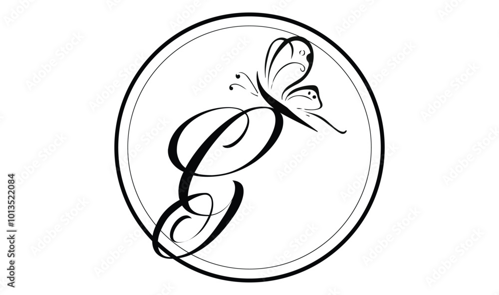 letter G logo design with butterfly illustration logo concept letter G logo design with butterfly illustration logo concept
