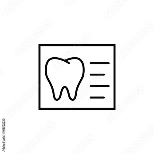 Dental Examination Report icon. Dental Care, Dentistry, Dental Health Concept.