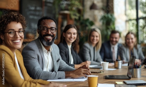 Video Conference Call in Office Meeting Room: Black Female Executive Talks with Group of Multi-Ethnic Digital Entrepreneurs, Managers, Investors. Businesspeople Discuss e-Commerce Investment