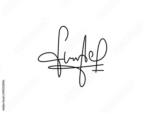 A Signature initial logo template vector