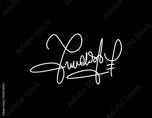 B hand-drawn signature logo design template