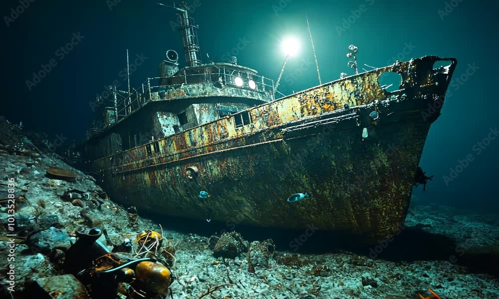 Shipwreck in the Depths Shipwreck in the Depths