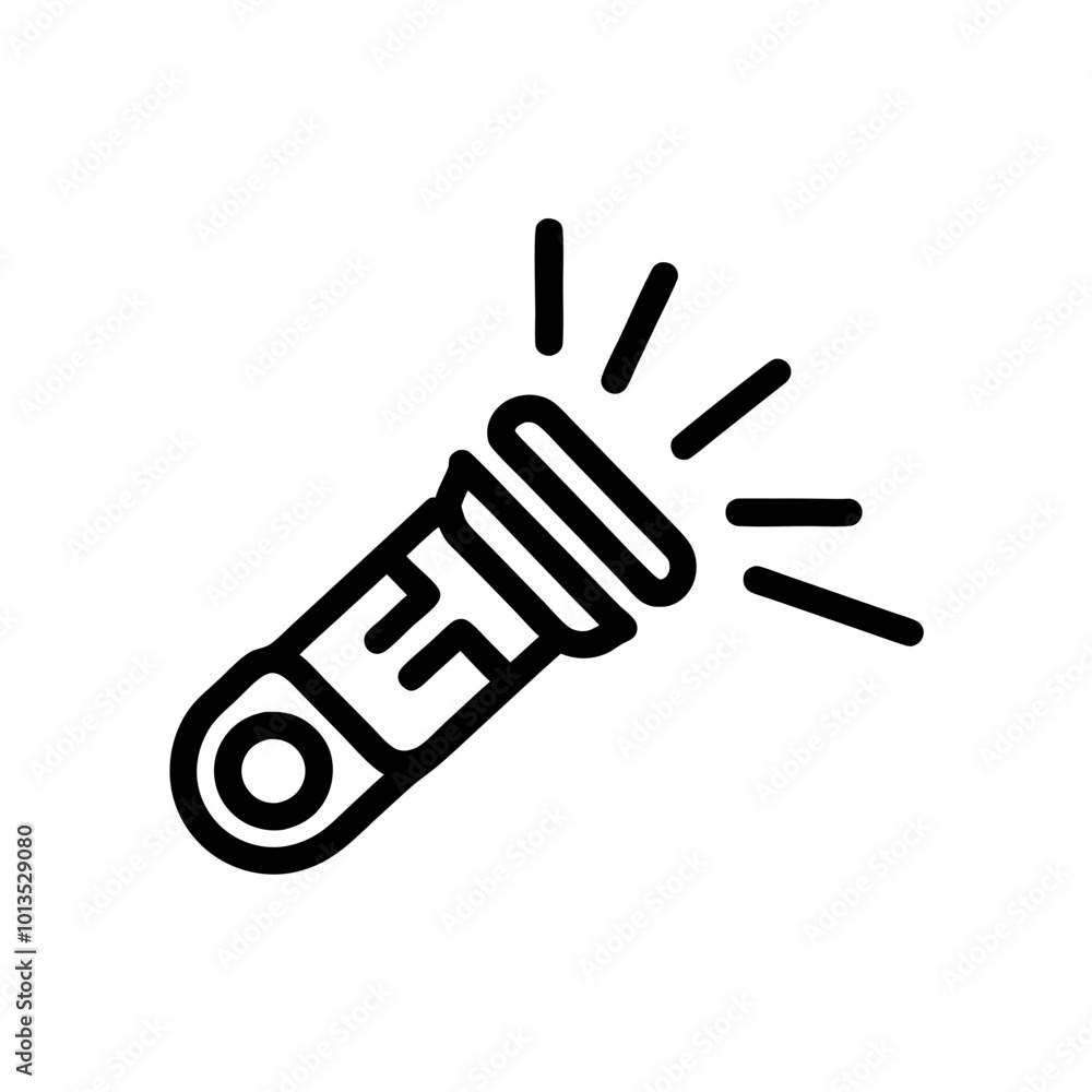 Flashlight outline icon Flashlight outline icon