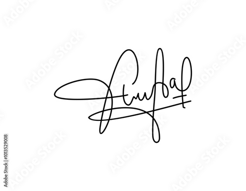 A Signature initial logo template vector