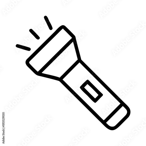 Flashlight outline icon 