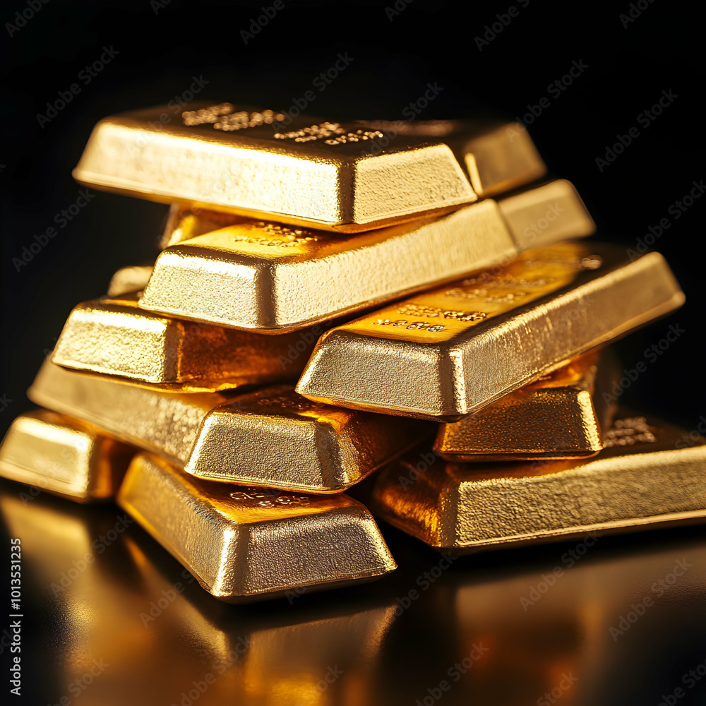 gold bars on black gold bars on black
