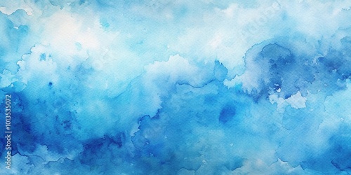 Abstract blue watercolor background wallpaper