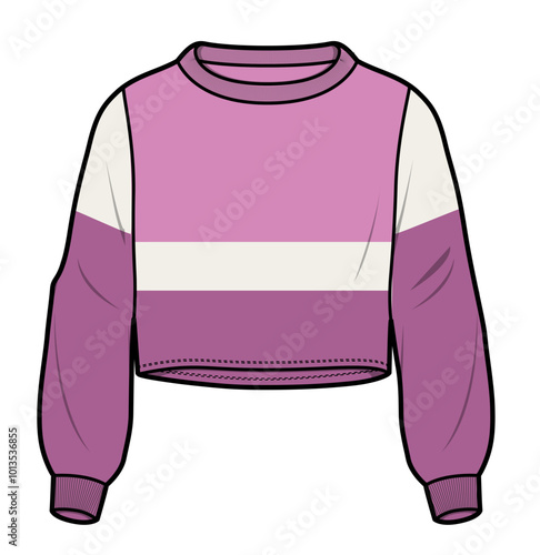 PANELLED CROPPED SWEATSHIRT CAD
