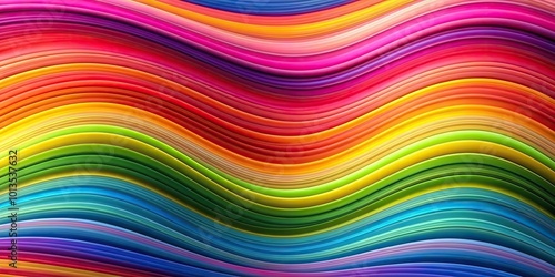 abstract colorful background with curved waves and surfaces