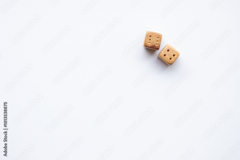 These are photos of wooden dice on a white background. They include shots of aligned, scattered, and stacked dice There are photos of a single die, a pyramid of dice. These are photos of wooden dice on a white background. They include shots of aligned, scattered, and stacked dice There are photos of a single die, a pyramid of dice.