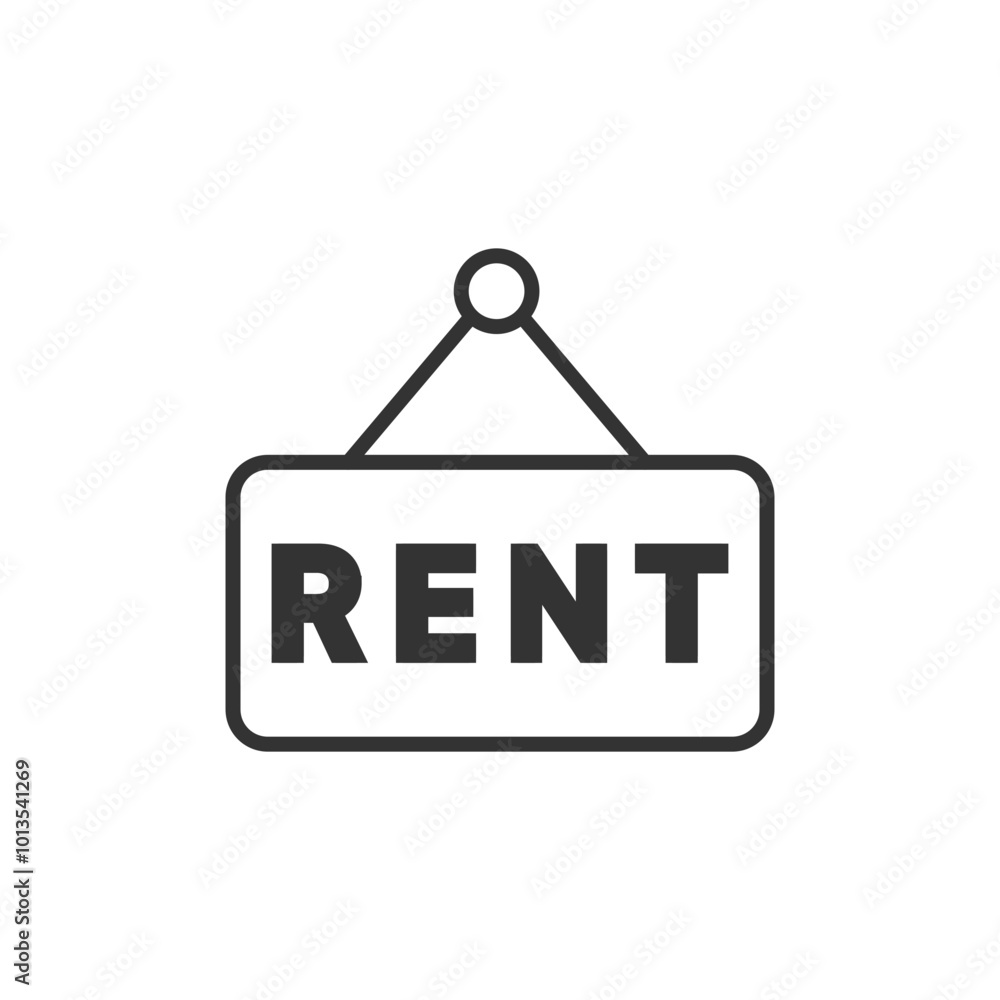 Rent sign icon. Placard symbol modern, simple, vector, icon for website design, mobile app, ui. Vector Illustration Rent sign icon. Placard symbol modern, simple, vector, icon for website design, mobile app, ui. Vector Illustration