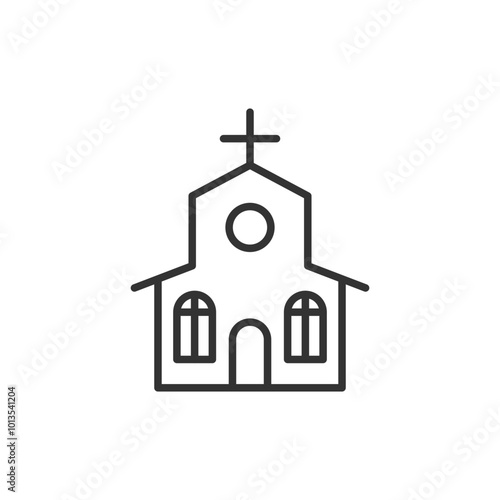 Church icon. Religion symbol modern, simple, vector, icon for website design, mobile app, ui. Vector Illustration
