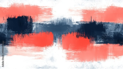 Abstract Art Background Red Blue White Paint Strokes