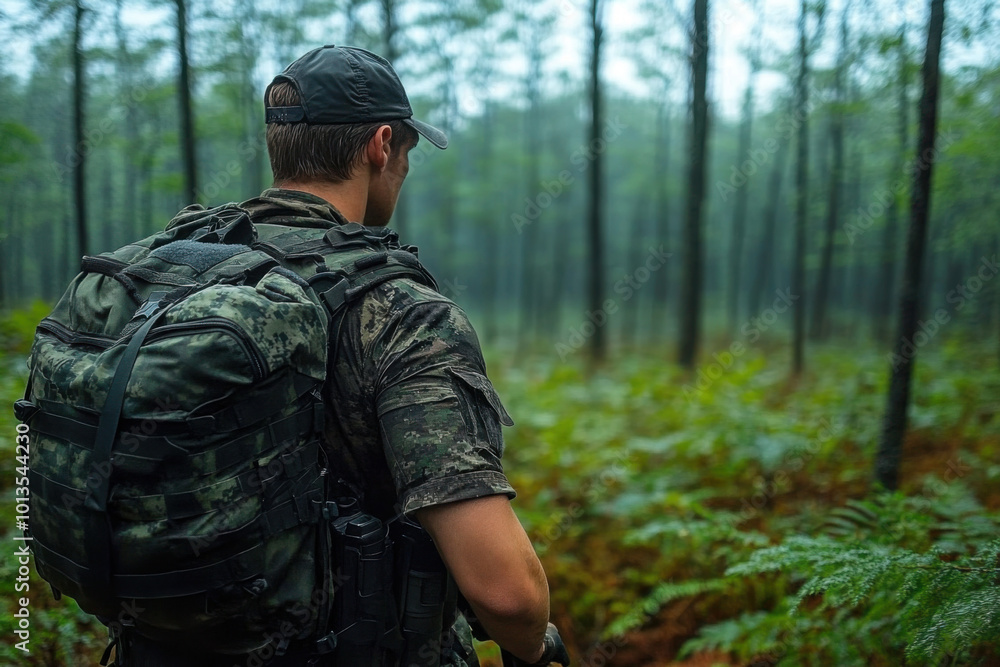 Hunting Forest with a moment of stillness, captured in a photo where the hunter pauses, blending with the environment, and becoming one with the forest Hunting Forest with a moment of stillness, captured in a photo where the hunter pauses, blending with the environment, and becoming one with the forest
