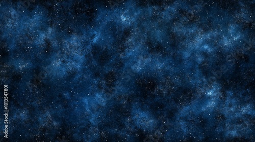 Blue Night Sky with Stars and Nebula