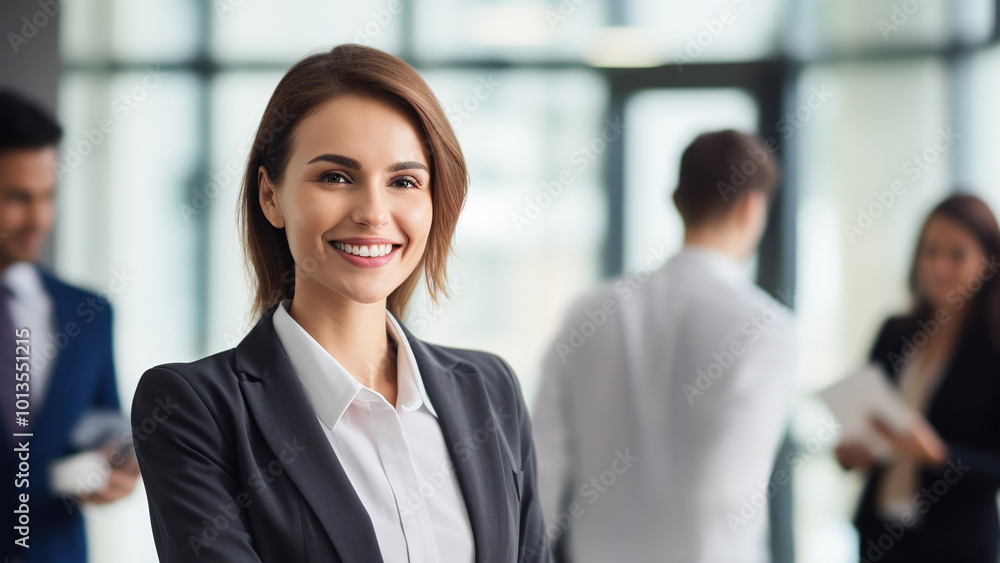 Confident Businesswoman in Modern Office Confident Businesswoman in Modern Office