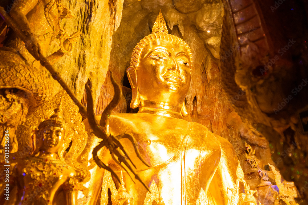 Golden Buddha statue of Buddhism