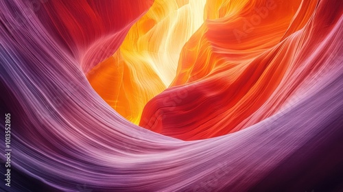 A close-up view of the Antelope Canyon, a slot canyon in the American Southwest. 