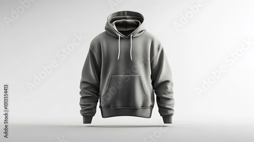 Blank Hoodie Jacket Mockup Isolated on White Background photo