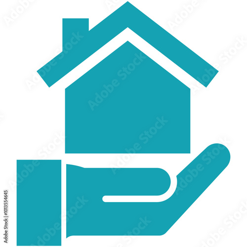Hands, home insurance, secure icon