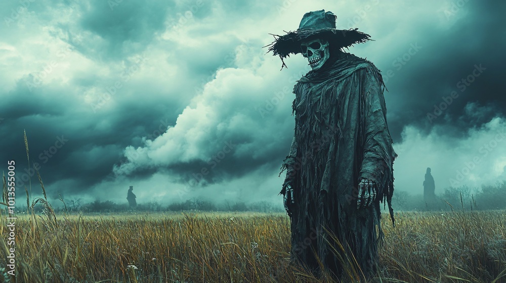 Halloween skeleton scarecrow character Halloween skeleton scarecrow character