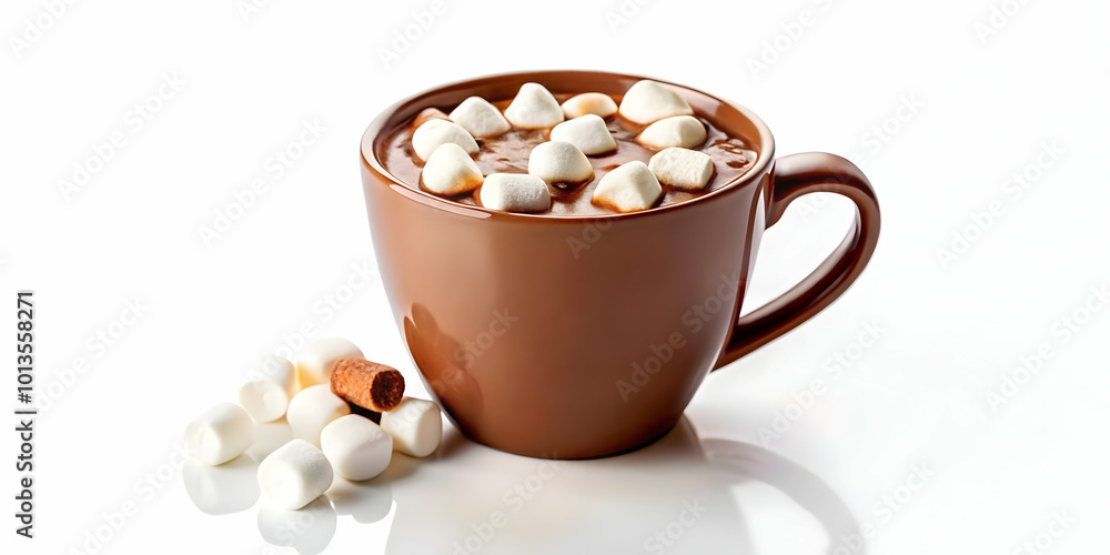 3D Hot Chocolate Mug Vector with Marshmallows on White Background - Cozy Winter Beverage Icon for Infographics and Minimalistic Designs 3D Hot Chocolate Mug Vector with Marshmallows on White Background - Cozy Winter Beverage Icon for Infographics and Minimalistic Designs