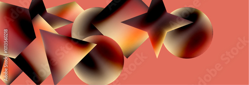 Fluid color geometric shapes abstract background. Vector Illustration For Wallpaper, Banner, Background, Card, Book Illustration, landing page