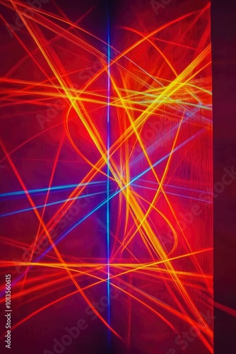 Abstract Composition of Intersecting Colored Lines