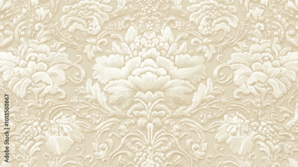 Elegant Intricate Lace Pattern in Ivory Shade Elegant Intricate Lace Pattern in Ivory Shade