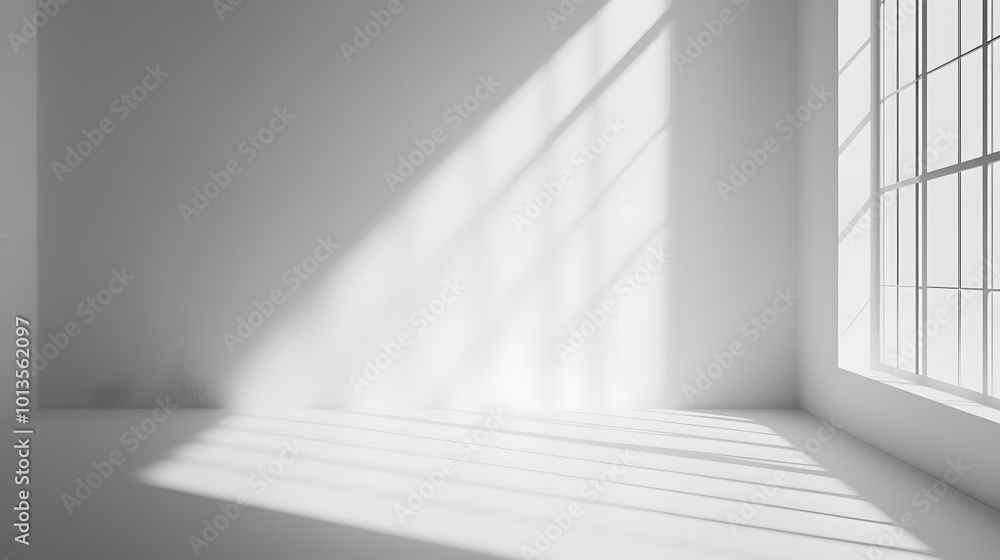 Sunlight Casting Through a Window Onto a White Room Sunlight Casting Through a Window Onto a White Room