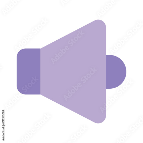 A speaker symbolizing sound, announcements, or broadcasting