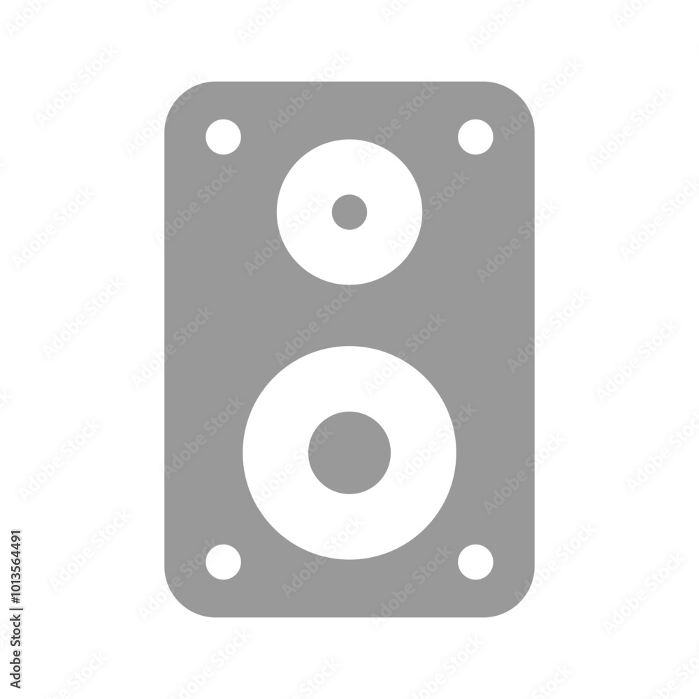 A speaker symbol representing sound, audio, or music systems A speaker symbol representing sound, audio, or music systems