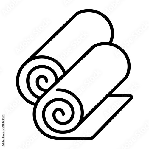 Paper roll outline icon