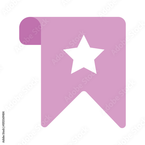 A bookmark with a star, representing saved items or favorites