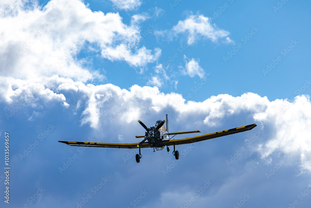 A light aircraft for extinguishing fires from the air in a rescue operation A light aircraft for extinguishing fires from the air in a rescue operation