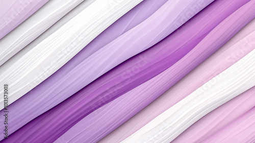 Soft, flowing waves of purple and white create serene and calming background, perfect for various design projects. gentle gradients evoke sense of tranquility and elegance