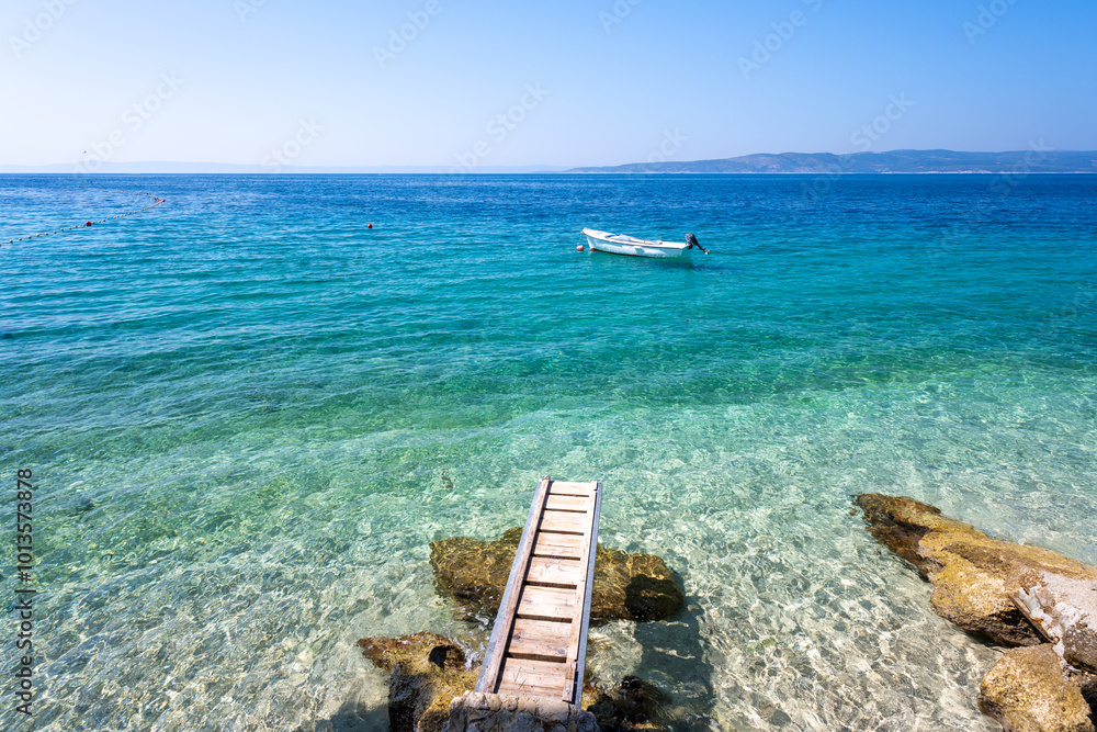 amazing adriatic sea in Brela in Dalmatia in Croatia