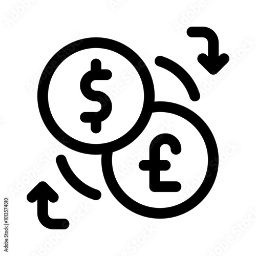 Currency Exchange line icon