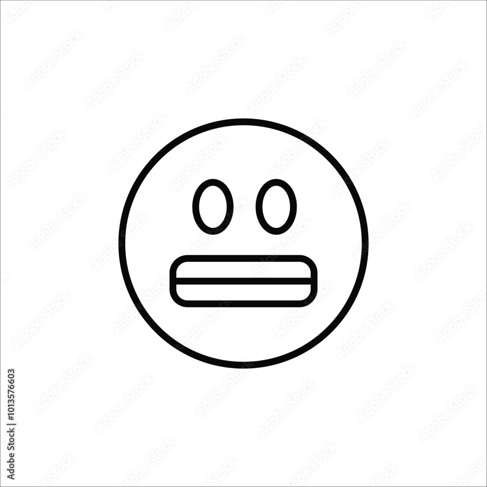 Neutral face emoji icon. Simple neutral expression emoji icon for social media, messaging apps, and web design. Vector illustration Neutral face emoji icon. Simple neutral expression emoji icon for social media, messaging apps, and web design. Vector illustration