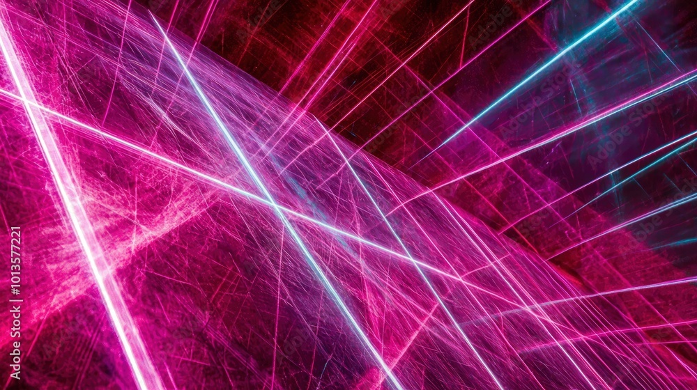 Abstract Pattern of Pink and Blue Neon Lines on a Dark Background Abstract Pattern of Pink and Blue Neon Lines on a Dark Background