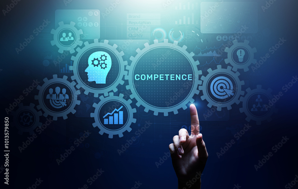 Competence Skill Personal development Business concept on virtual screen. Competence Skill Personal development Business concept on virtual screen.