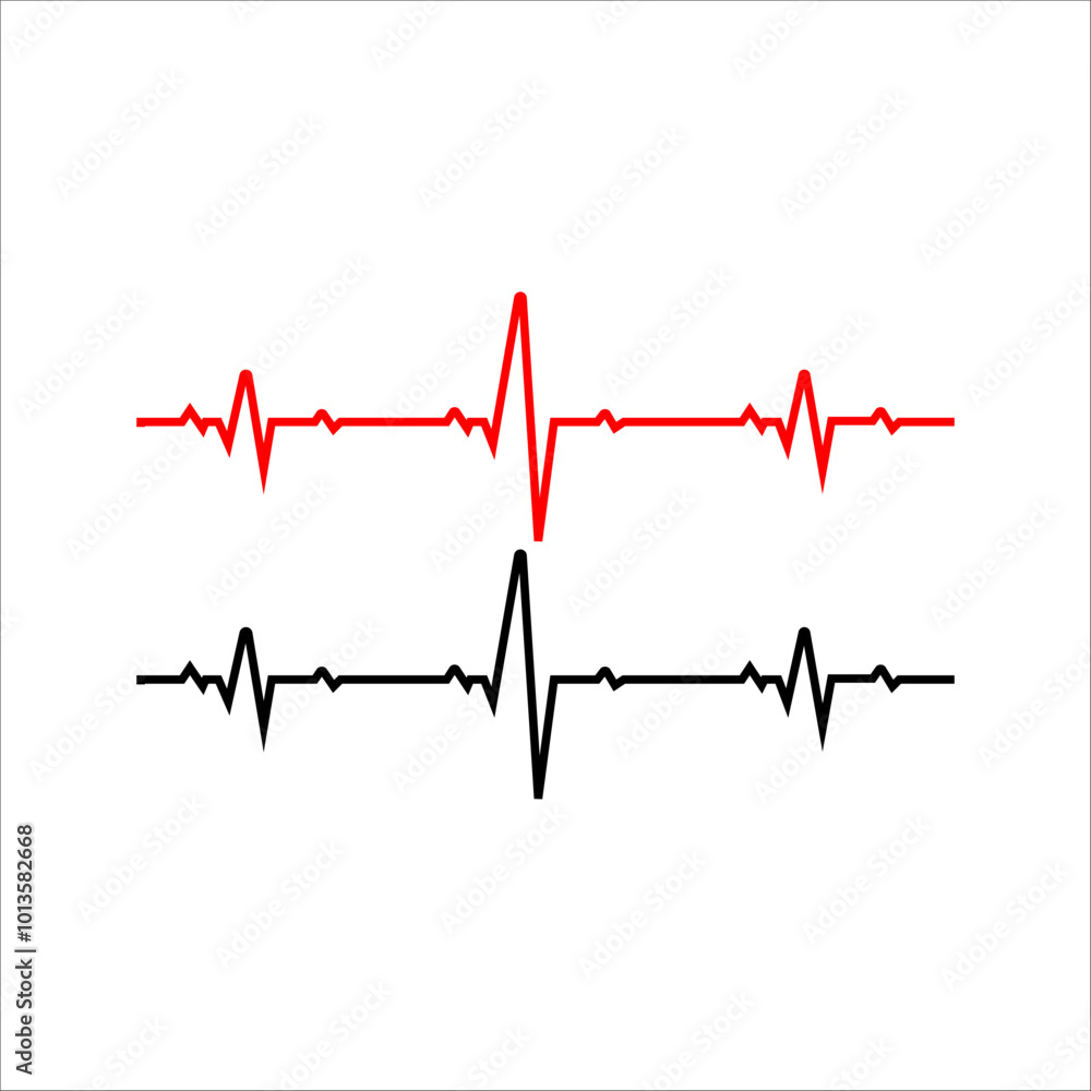 Heart rate monitor line vector isolated on transparent background ...