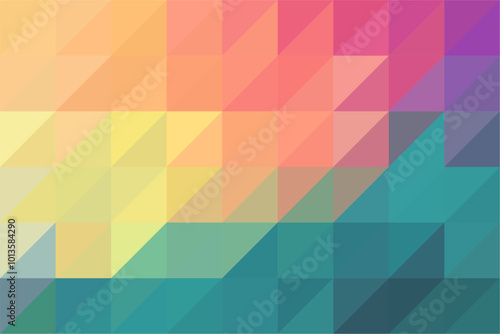 Colorful mosaic triangle background. Gradient abstract geometric pixel background. 