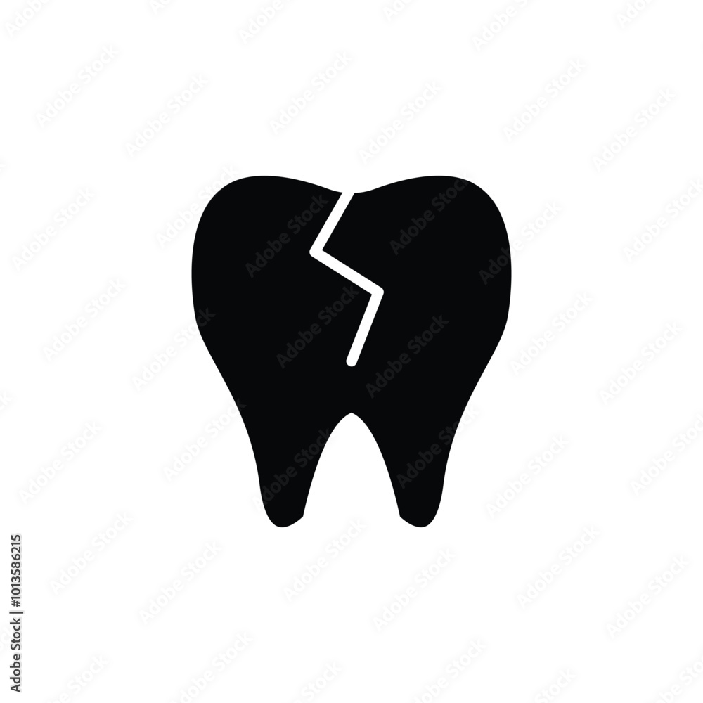Cracked Tooth Icon. Damaged enamel, sore teeth. Dental care, dentistry, dental health concept. Cracked Tooth Icon. Damaged enamel, sore teeth. Dental care, dentistry, dental health concept.