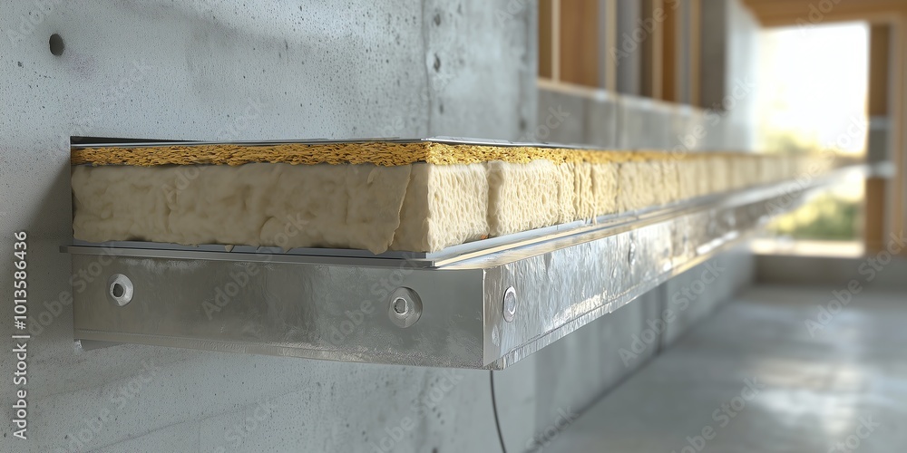 Detailed Rendering of an Exterior Wall Assembly with Insulation for ...
