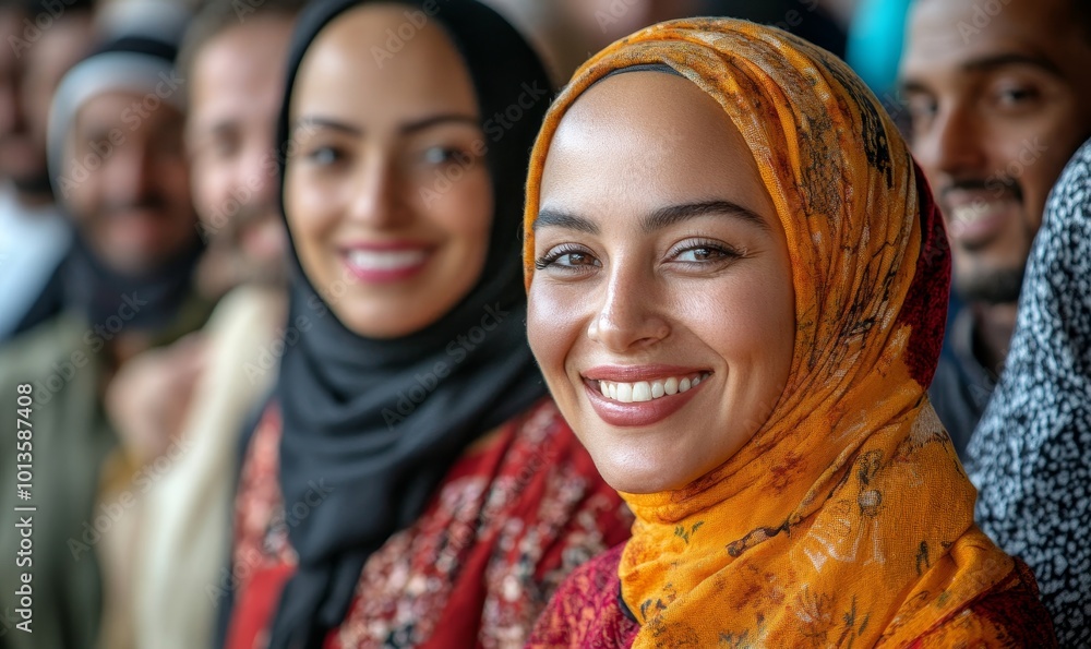 A joyful assembly of diverse friends from various ethnic and cultural backgrounds, smiling and embracing unity and friendship in a vibrant social, Generative AI A joyful assembly of diverse friends from various ethnic and cultural backgrounds, smiling and embracing unity and friendship in a vibrant social, Generative AI