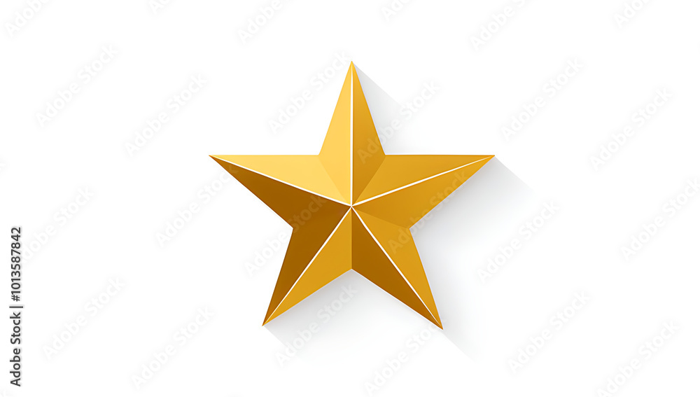 Obraz premium gold star isolated white background perfect christmas designs
